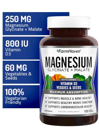 Magnesium Glycinate – Suplemento de Magnésio de Alta Absorção – 100 Cápsulas – 2000 mg por Porção – Promove Relaxamento Muscular e Bem-Estar  de Confiança em Saúde e Bem-Estar - FarmHaven