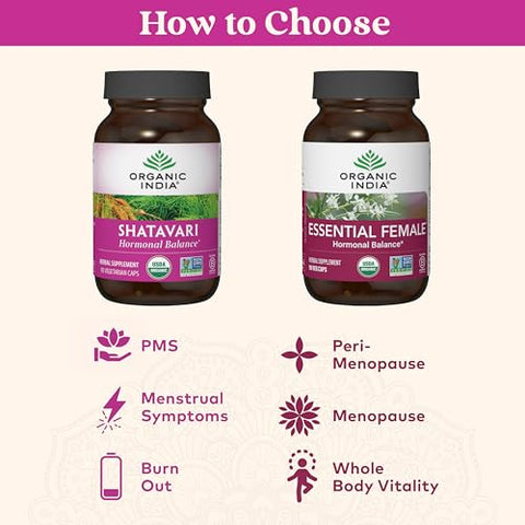 Shatavari Capsules – Suporte Hormonal, Sistema Imunológico, Vegano, Livre de Glúten, Orgânico USDA – 90 Cápsulas - ORGANIC INDIA