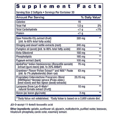 Fórmula Ultra Prostate da Life Extension: Saw Palmetto para homens, Pygeum, Raiz de Urtiga, Licopeno e mais 11 nutrientes para a função da próstata. Não-OGM, sem glúten, 60 softgels