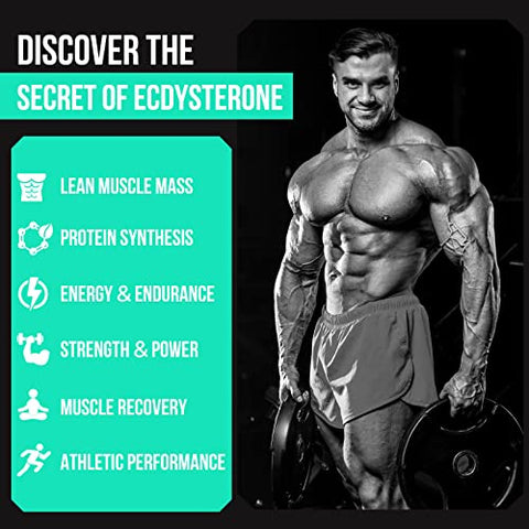 Thalacy - Suplemento de Beta Ecdisterona 1200MG, Pureza Máxima de 98%% para Massa Muscular Magra e Performance Atlética