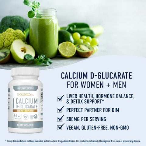 SMNutrition - Calcium D-Glucarate 500mg | CDG para Desintoxicação do Fígado