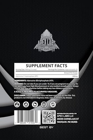 Apex Labs - ATP | Adenosina Trifosfato | Suporte à Energia Celular e Saúde Mitocondrial (0,4 ml)