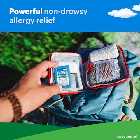 24hr Alívio de Alergia sem Sonolência, Comprimidos de Loratadina – 30 Unidades para Alívio em Casa e em Movimento - Claritin