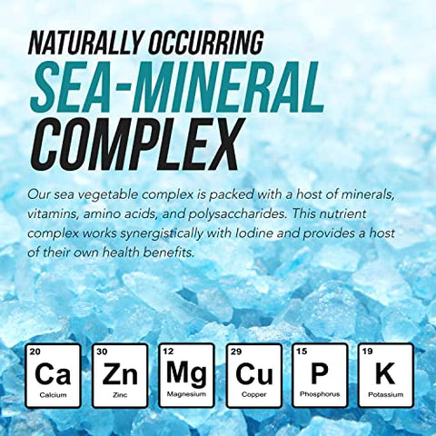 Triquetra Health - Suplemento Orgânico de Iodo a partir de Complexo de Vegetais Marinhos, Alimento Integral