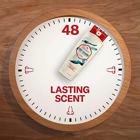 Gel de Banho para Homens Limpeza Profunda com Minerais do Mar Profundo, 30 ml (Pacote com 4) - Old Spice