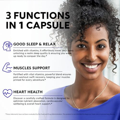 NUTRAHARMONY - Magnésio Glicinato 500 mg – Suplemento com Vitamina D3 : Magnésio Glicinato 500 mg