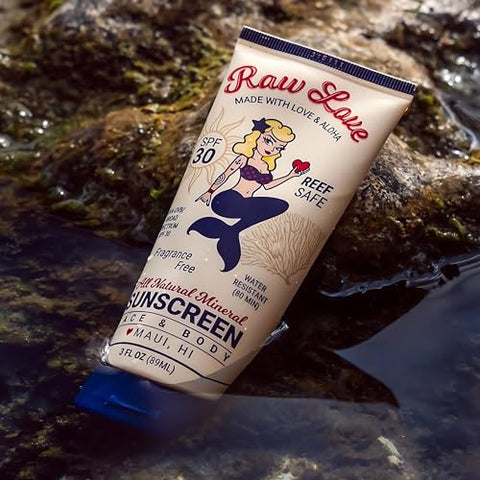 Raw Love Sunscreen - Protetor Solar Mineral Raw Love para o Rosto – FPS, Hidratante, Natural  Raw Love
