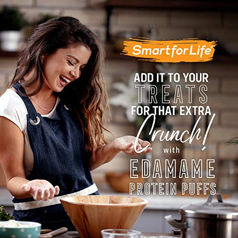Puffs de Proteína de Soja de Edamame – Snacks de Proteína Zero Açúcar – 20g de Proteína – Não-OGM, Sem Glúten – Caixa de 3 Libras – 53 Porções - Smart for Life