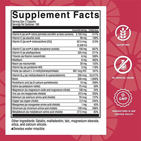 Celebrate Bariatric Supplements - Celebrate Vitamins Multi ADEK – Multivitamínico Diário para Bariátricos, Alto Nível de Vitaminas A, D, E, K, Sem Ferro