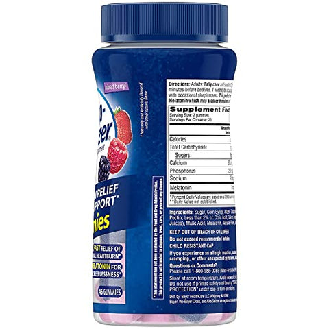 PM Gomas para Alívio de Azia e Suporte ao Sono, 46 un (Pacote com 2) - Alka-Seltzer