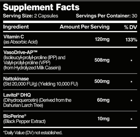Leviathan Nutrition - Hemo Flow | Nattokinase para Óxido Nítrico | Suplemento | 60 cápsulas | 500mg | Marca Hemo Flow