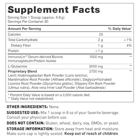 Amy Myers MD - Dr. Amy Myers Leaky Gut Revive MAX Powder – Pó Potente de L-Glutamina para Suporte a Constipação, SII, Diarreia, Inchaço, Gases, SIBO – Suplemento à Base de Plantas