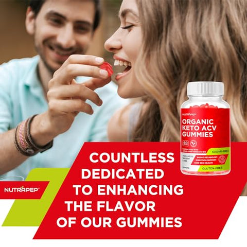 NutraPep - Keto ACV Gummy para Perda de Peso Avançada – Sem Glúten | Marca Keto ACV Gummy