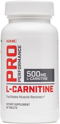Pro Performance L-Carnitine – 60 Tabletes, Suporte para Recuperação Muscular - GNC