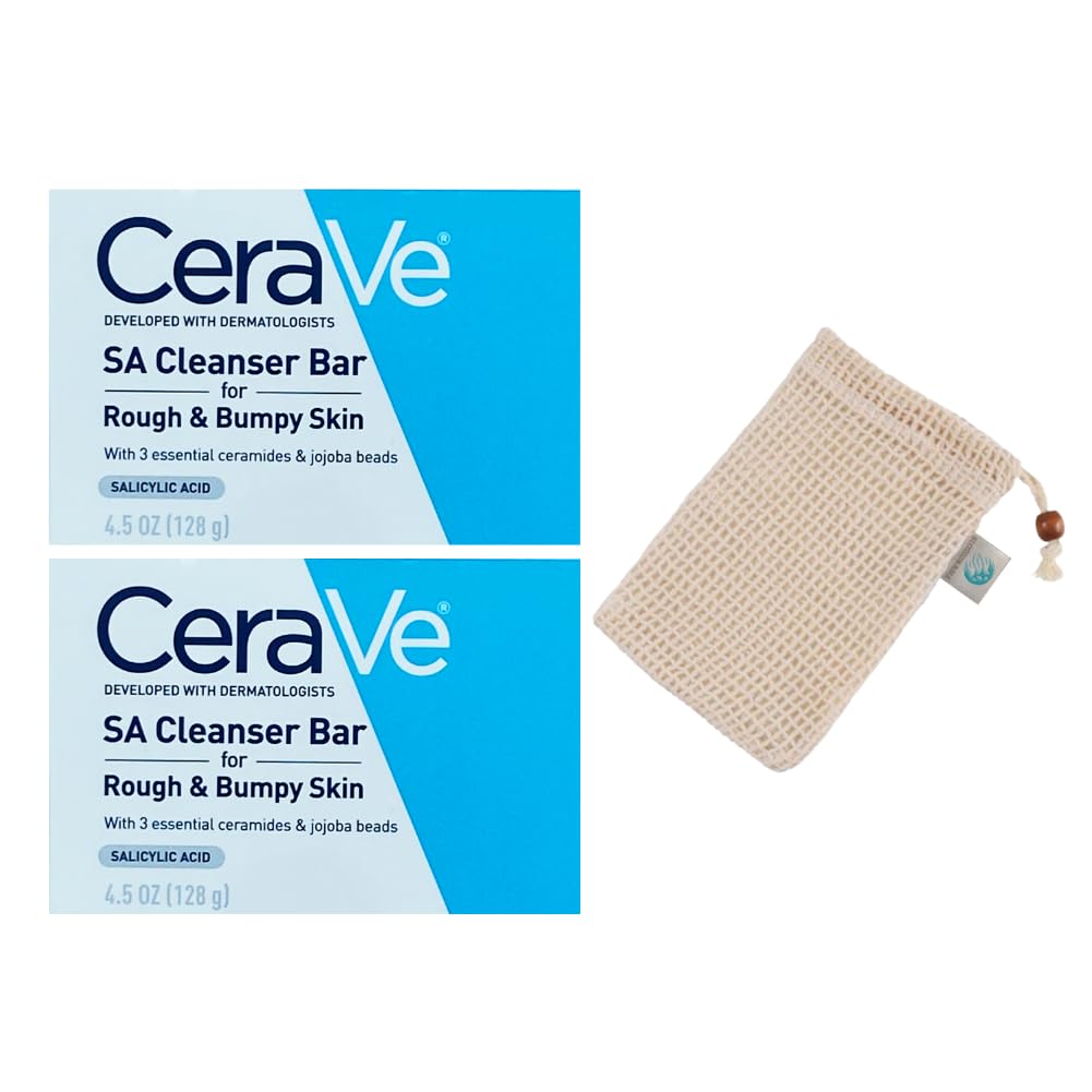 BLOSSOMABLE - CeraVe SA Barra de Limpeza 2-Pack Bundle – Ácido Salicílico para o Rosto