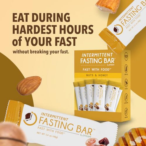 ProLon - Prolon Fast Bars | Keto, Sem Glúten, Sem Lactose, Proteína Vegetal, Barras para Jejum Intermitente | Desenvolvidas para Não Interromper o Jejum | Castanhas | 100g