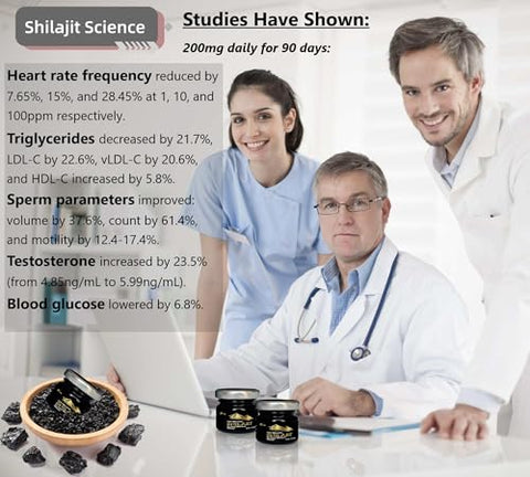 DLNIA - Shilajit Puro Himalaia Orgânico Resina de Shilajit Suplemento – Grau Ouro com 85 Minerais Traços e 75% de Ácido Fúlvico, Energia Total