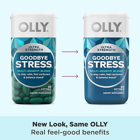 Ultra Strength Softgels para Reduzir o Estresse – GABA, Ashwagandha, L-Theanine e Melissa - OLLY