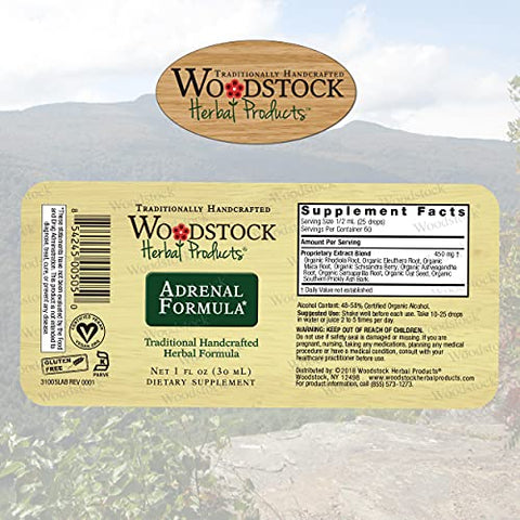 WOODSTOCK HERBAL PRODUCTS - Fórmula Adrenal, 1 FZ – Potencialize sua energia e bem-estar