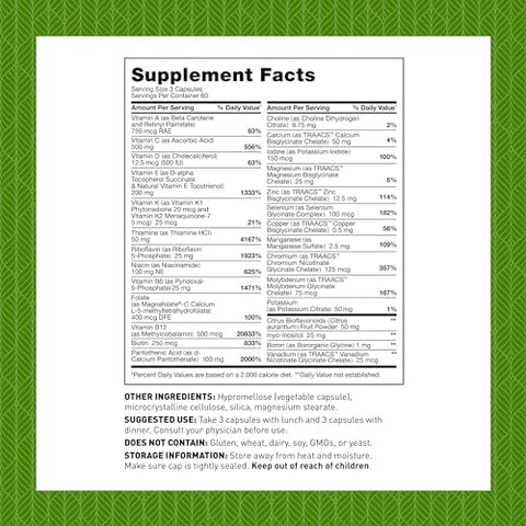 Multivitamínico para Mulheres e Homens, Suporte Imunológico e da Tireoide, Alívio do Estresse – Vitaminas B Ativadas, Zinco, Selênio, Iodo – Rico em Nutrientes e Minerais, Aumente - Amy Myers MD