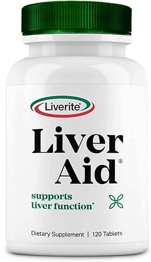 LIVERITE - Liverite Liver Aid 120 Tablets – Suporte para o Fígado, Limpeza e Cuidados, Função Hepática, Energia