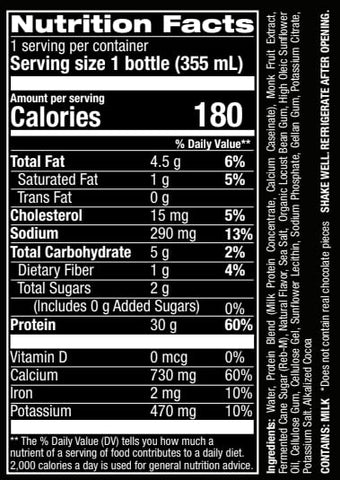 Jocko Fuel - Jocko Mölk 30g Shakes de Proteína Grass Fed – Bebidas Proteicas Sem Açúcar Adicionado KETO Friendly – Prontas para Beber 12 FL Oz (Embalagem com 12) Chocolate
