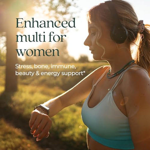 Fórmula Avançada de Multivitamínico para Mulheres: Estresse, Ossos, Imunidade, Beleza - New Chapter