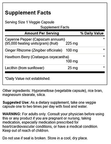Super Cayenne – Suplemento Herbal para Saúde Cardíaca e Circulação – Marca Swanson - Swanson