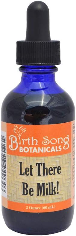 Let There Be Milk – Tintura Orgânica de Lactação, Suplemento Herbal para Amamentação com Feno-grego e Erva-de-cabra, Presentes para Mamãe e Chá de Bebê, Frasco de 60ml - Birth Song Botanicals
