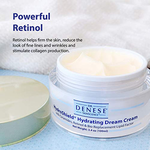 SkinScience HydroShield Creme Hidratante Avançado com Retinol e Peptídeos – Hidratação Profunda – 50g - Dr. Denese