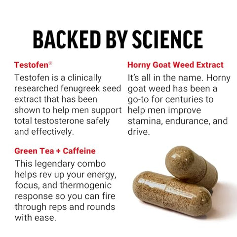 Force Factor - FORCE FACTOR Test X180 Ignite – Suplemento para Aumentar Testosterona em Homens, Queimar Gordura, Aumentar Vitalidade e Energia – 60 Cápsulas