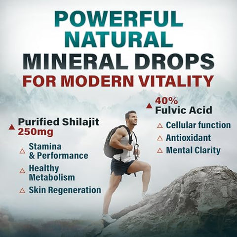Benevolent Nourishment - Premium Shilajit Dry Drops – 150 Unidades, 250mg Cada – Máxima Potência de Shilajit Puro para Homens com 40%% de Ácido Fúlvico – Marca Premium