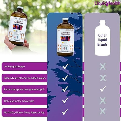 Cálcio Líquido – Fortaleça seus ossos com a marca líder em saúde - LIQUIDHEALTH
