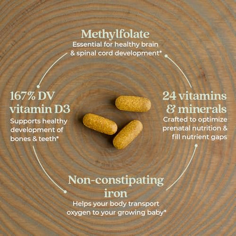 Advanced Perfect Prenatal Vitamins 270ct | Orgânicos e Não-OGM | Ingredientes para Bebê Saudável - New Chapter