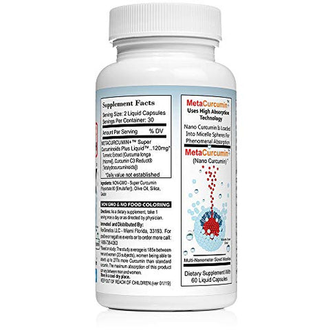 REVGENETICS - MetaCurcumin 277x – Super Curcumin TetraHydroCurcumin (60 Cápsulas Líquidas) – Potencialize sua saúde com o poderoso MetaCurcumin 277x