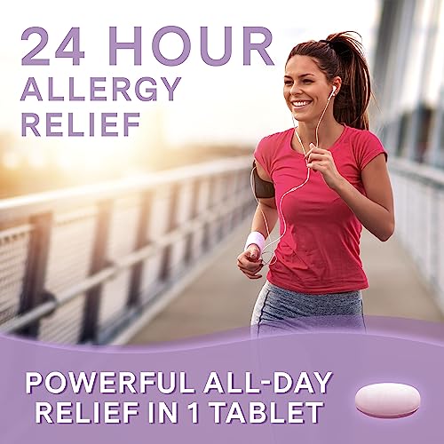 Fexofenadine Hydrochloride 180mg (200 Comprimidos) – Medicamento para Alergia Não Sonolento Fabricado nos EUA – Alívio de Alergia Durante 24 Horas para Coriza, Coceira nos Olhos - Curist