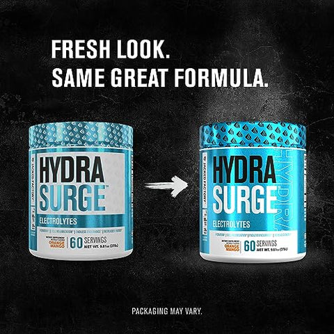 Jacked Factory - HYDRASURGE Pó de Eletrólitos – Suplemento de Hidratação com Minerais Essenciais, Sal do Himalaia, Água de Coco, Mais – Amigo da Dieta Keto, Sem Açúcar