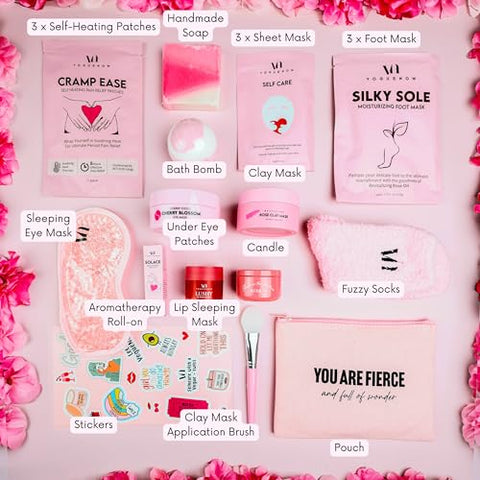 VogueNow - Kit Spa para Mulheres (Conjunto de 22) – Autocuidado Premium com Banho, Sono e Cuidados com a Pele