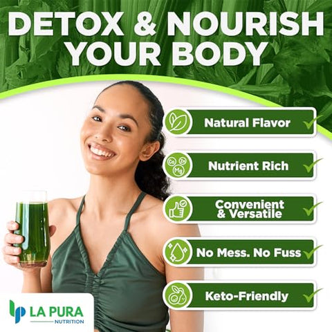 Pó de Aipo Orgânico para Detox e Limpeza – Suporte à Saúde Intestinal – 100g - LaPura