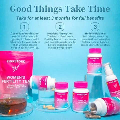Chá de Fertilidade Orgânico Pink Stork – Auxilia na Concepção para Ela