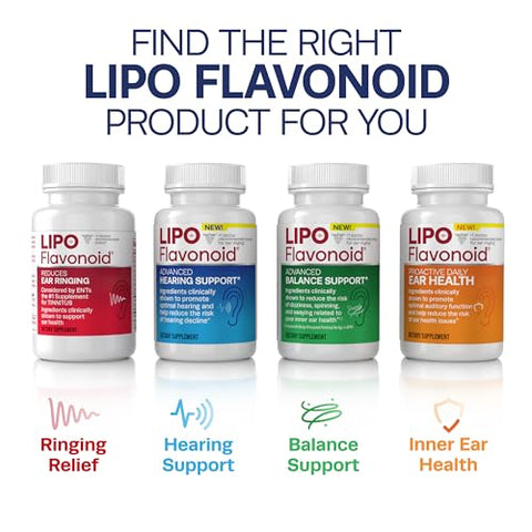 Plus: Alívio para Zumbido nos Ouvidos, Vitaminas OTC para Saúde do Ouvido, Vitamina D - Lipo-Flavonoid