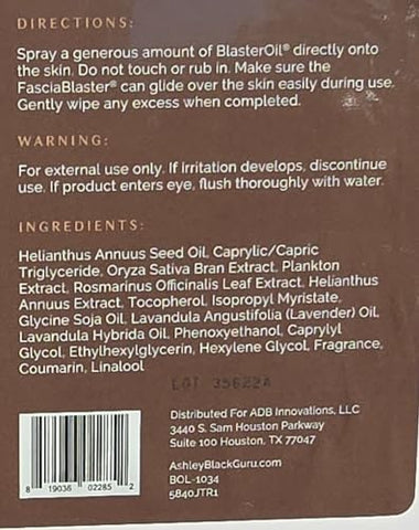 FasciaBlaster - Óleo Blaster por Ashley Black – Use com FasciaBlasting para Resultados Máximos – Óleo Queima Gordura Blaster e Arnica Calmante e Firmadores de Pele para Pós FasciaBlasting (Óleo)