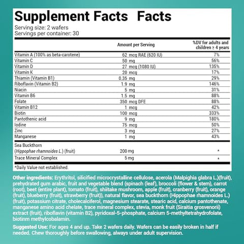 Dr. Berg Nutritionals - Dr. Berg Kids Chewable Multivitaminas – 20 Nutrientes Essenciais – Sem Açúcar – Vitamina Diária para Crianças