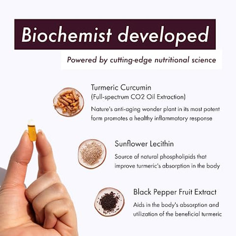 Gold – Cápsulas de Cúrcuma Lipossomal de Grau Médico | 60 unid. | Extrato de Planta Inteira, Entrega por Nanoencapsulação | Suplemento de Curcumina com Pimenta Preta Piperina - Synchro