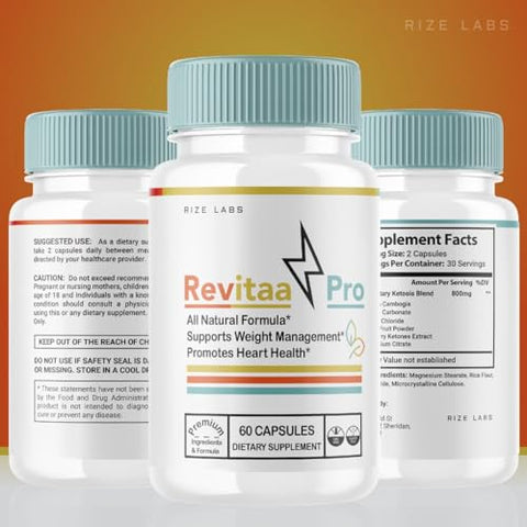 rize labs - Revitaa Pro: Cápsulas Avançadas para Perda de Peso e Melhora do Processo Digestivo (60 Cápsulas)