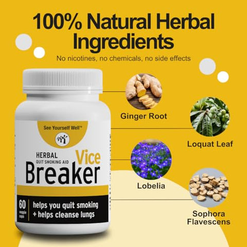 See Yourself Well - Vice Breaker: Pare de Fumar de uma Vez por Todas. Deixe de Fumar em 30 Dias. Limpe Seus Pulmões, Elimine Desejos, Recupere Sua Saúde