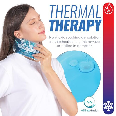 AllSett Health - Gel Reutilizável para Lesões – Compressa Fria, Pacote de Gelo, Gel para Lesões – 7 Unidades