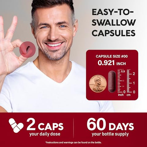 NUTRAHARMONY - Red Yeast Rice 1200 mg com CoQ10 100 mg – com Magnésio | Niacina | Vitamina E | 1200 mg de Arroz de Levedura Vermelha com 100 mg de CoQ10 – com Magnésio, Niacina e Vitamina E