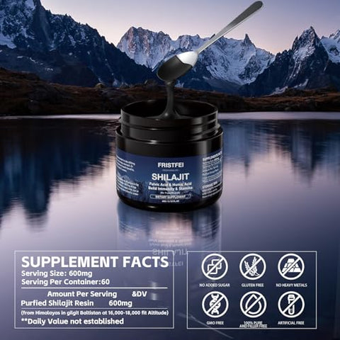 Fristfei - Shilajit Resina Pura 100%% – Orgânica do Himalaia para Homens – 30g