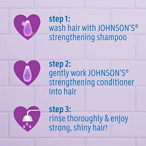 Johnson's Baby - Shampoo Johnson’s Baby Fortalecedor 400ml Sem Lágrimas para Crianças